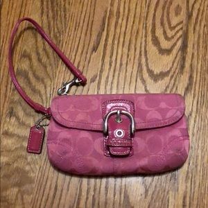 Pink Coach wristlet